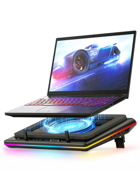 llano V12 cooling pad front view boosts laptop airflow during gaming sessions