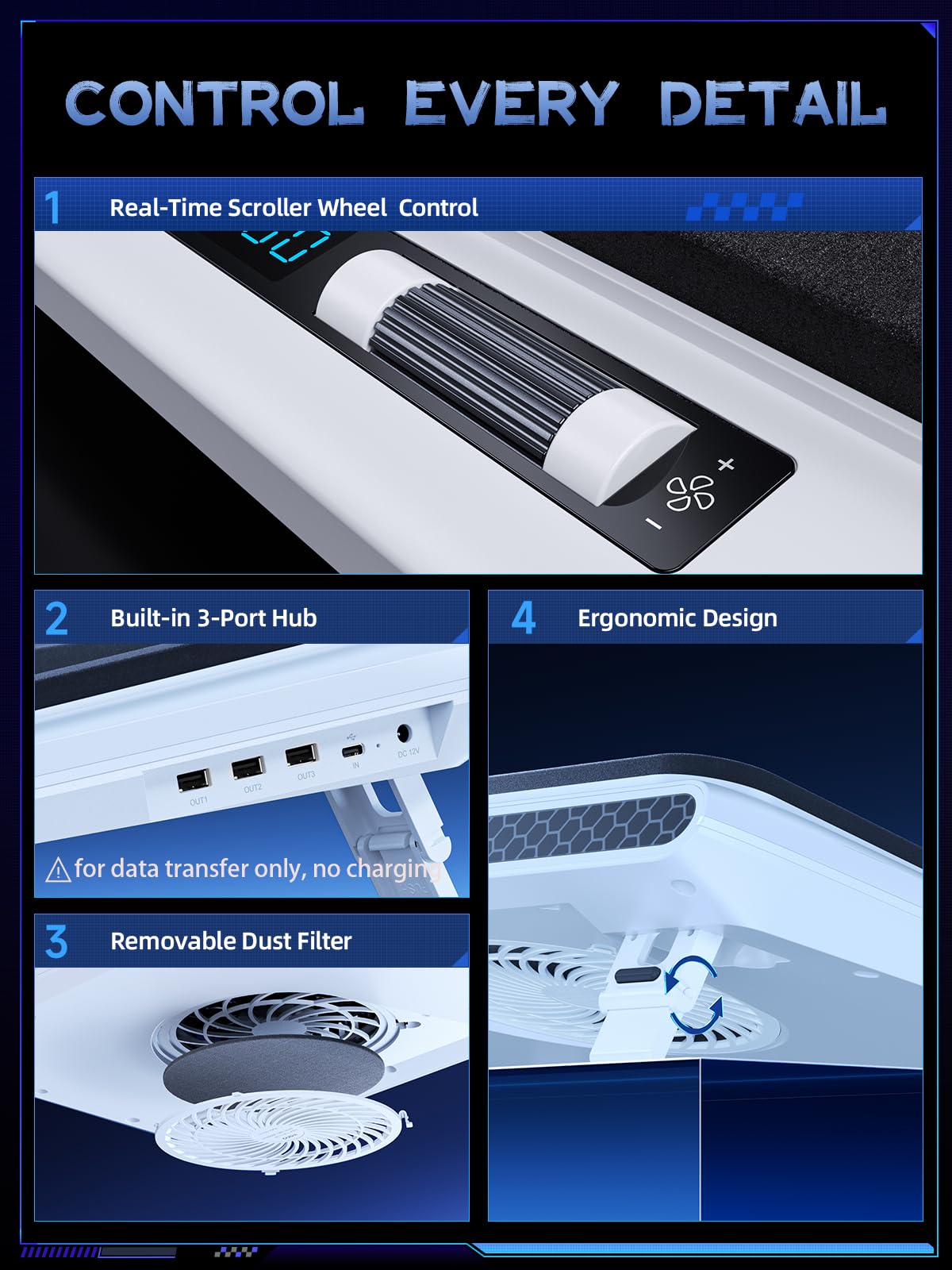 llano V12 integrated mouse pad area offers a convenient gaming surface