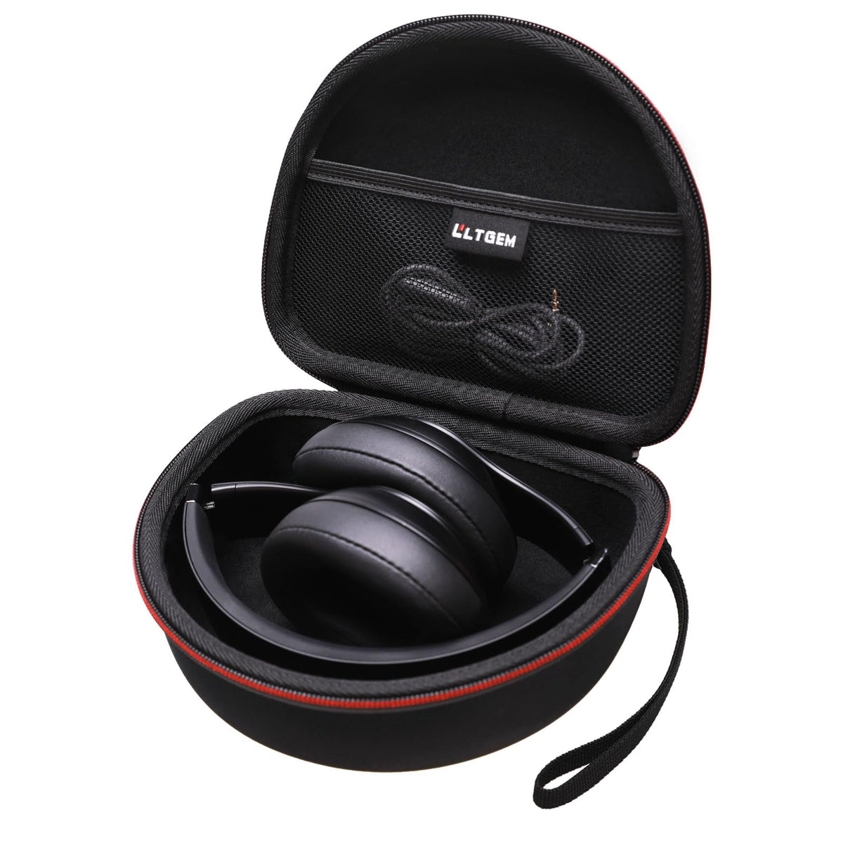 L LTGEM headphone case front view protecting Beats Studio Pro on the go.