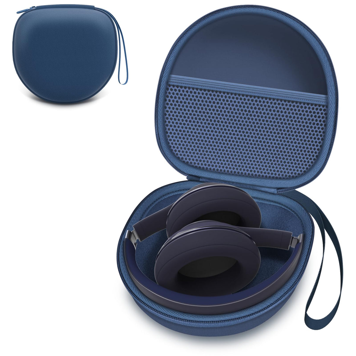 L LTGEM dark blue headphone case fits BERIBES securely for traveling
