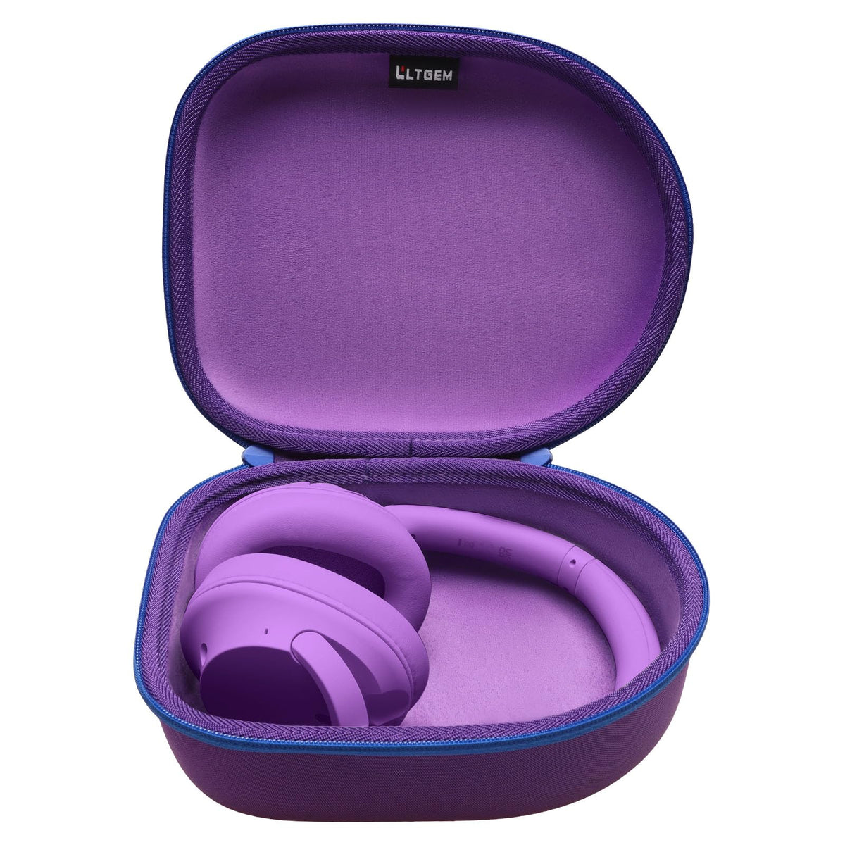 L LTGEM headphone case exterior dimensions shown for precise fit.