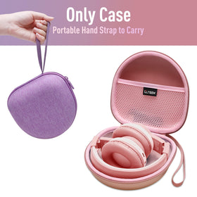 L LTGEM Kids Headphones Case interior with mesh pockets stores accessories