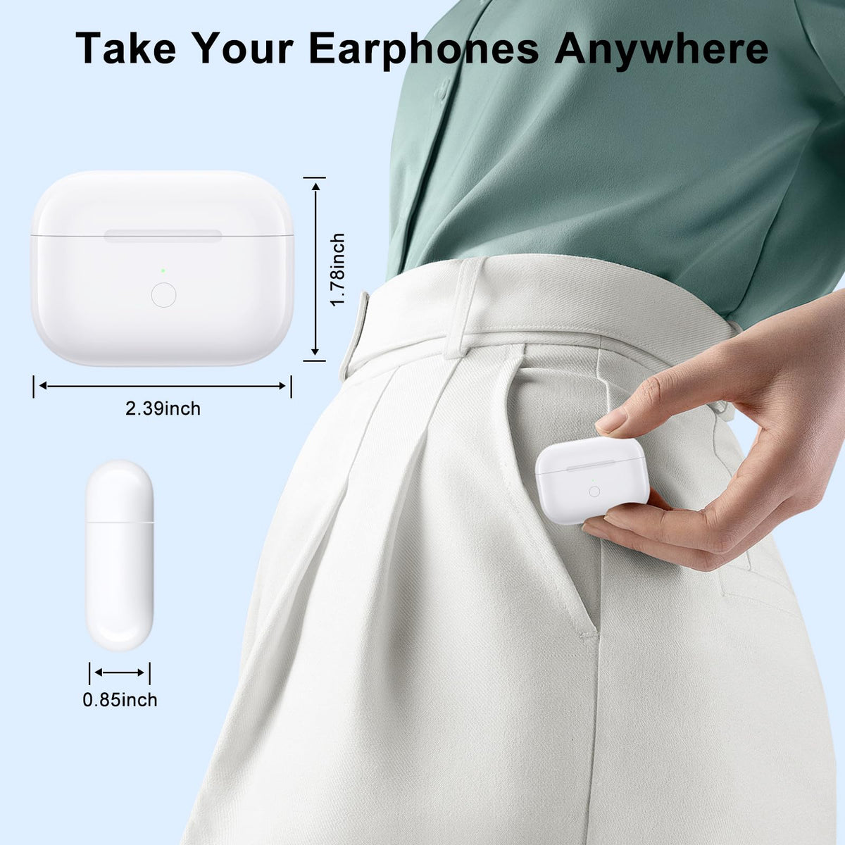 LMQ AirPods Pro 2 Gen case battery interior highlights extended daily use.
