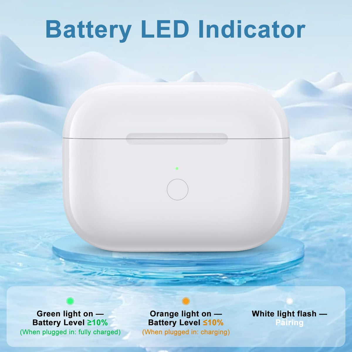 LMQ AirPods Pro 2 Gen case lightning cable compatible for fast top-ups.