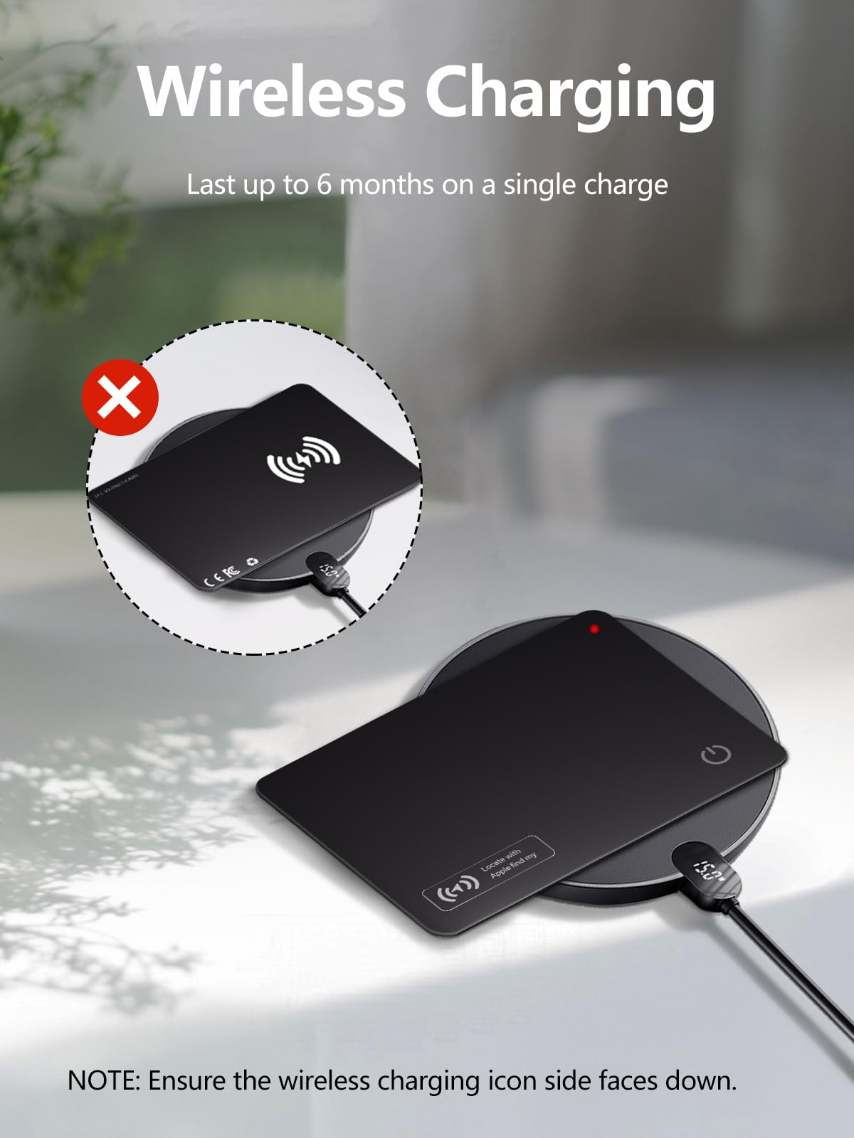Lmrbelec attached to luggage pocket demonstrating reliable location for trips