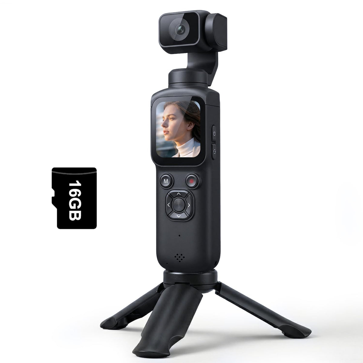 Lmzour 4K vlogging camera front view for YouTube and TikTok content.