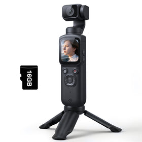 Lmzour 4K vlogging camera front view for YouTube and TikTok content.