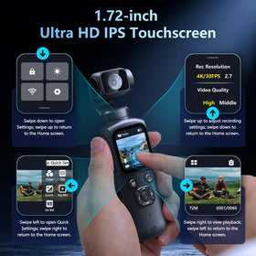 Lmzour pocket-size camera is perfect for travel and daily vlogging on the go.