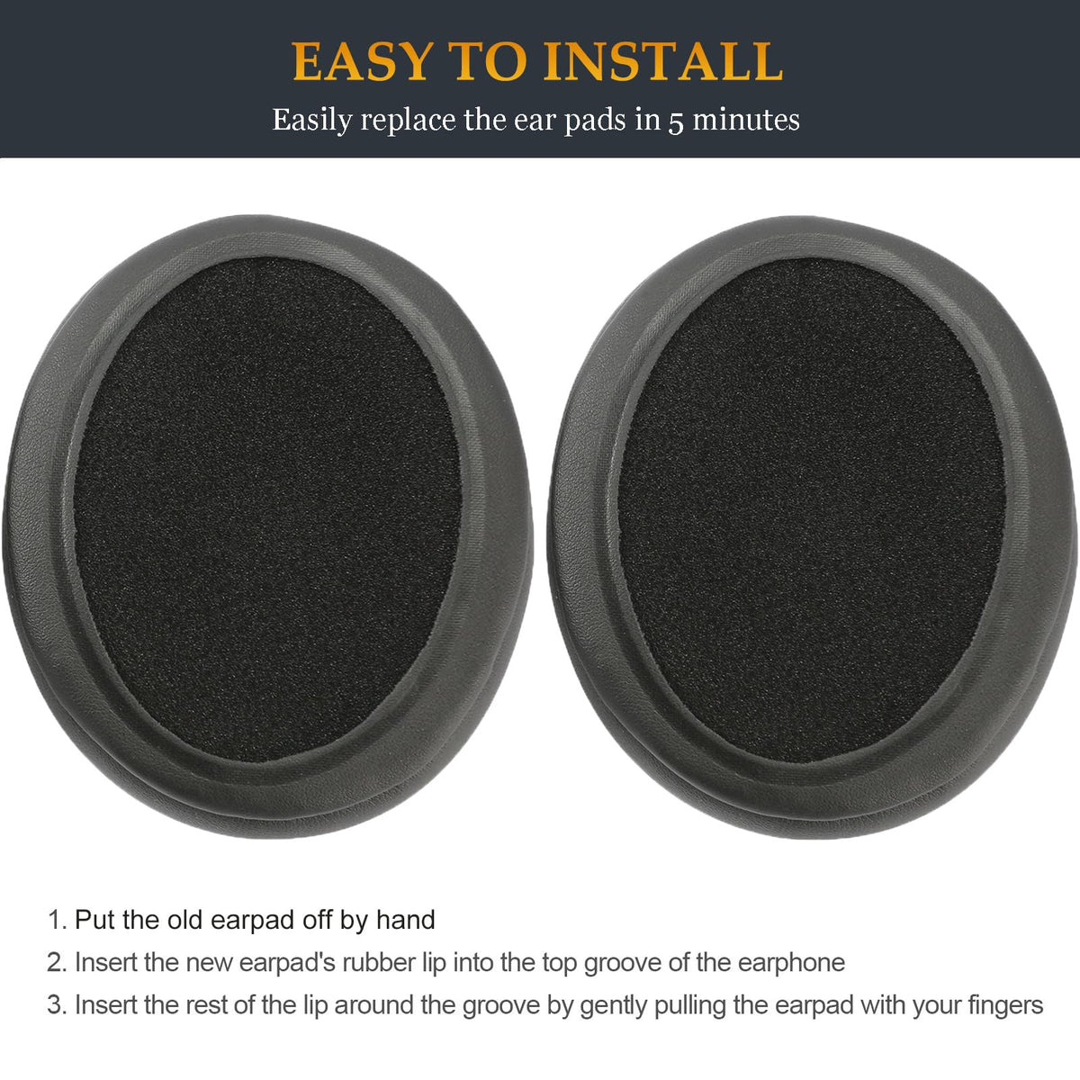 Lnvecnc earpad beside credit card illustrating true size and scale