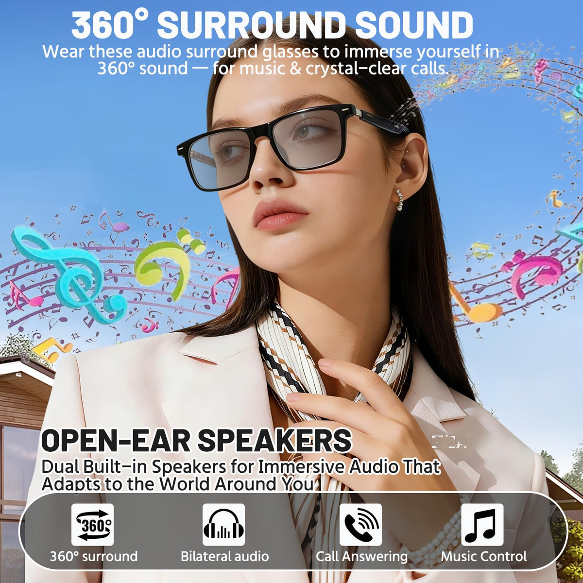 Loangyunfone AI Smart Glasses battery life and IP67 water resistance in daily use