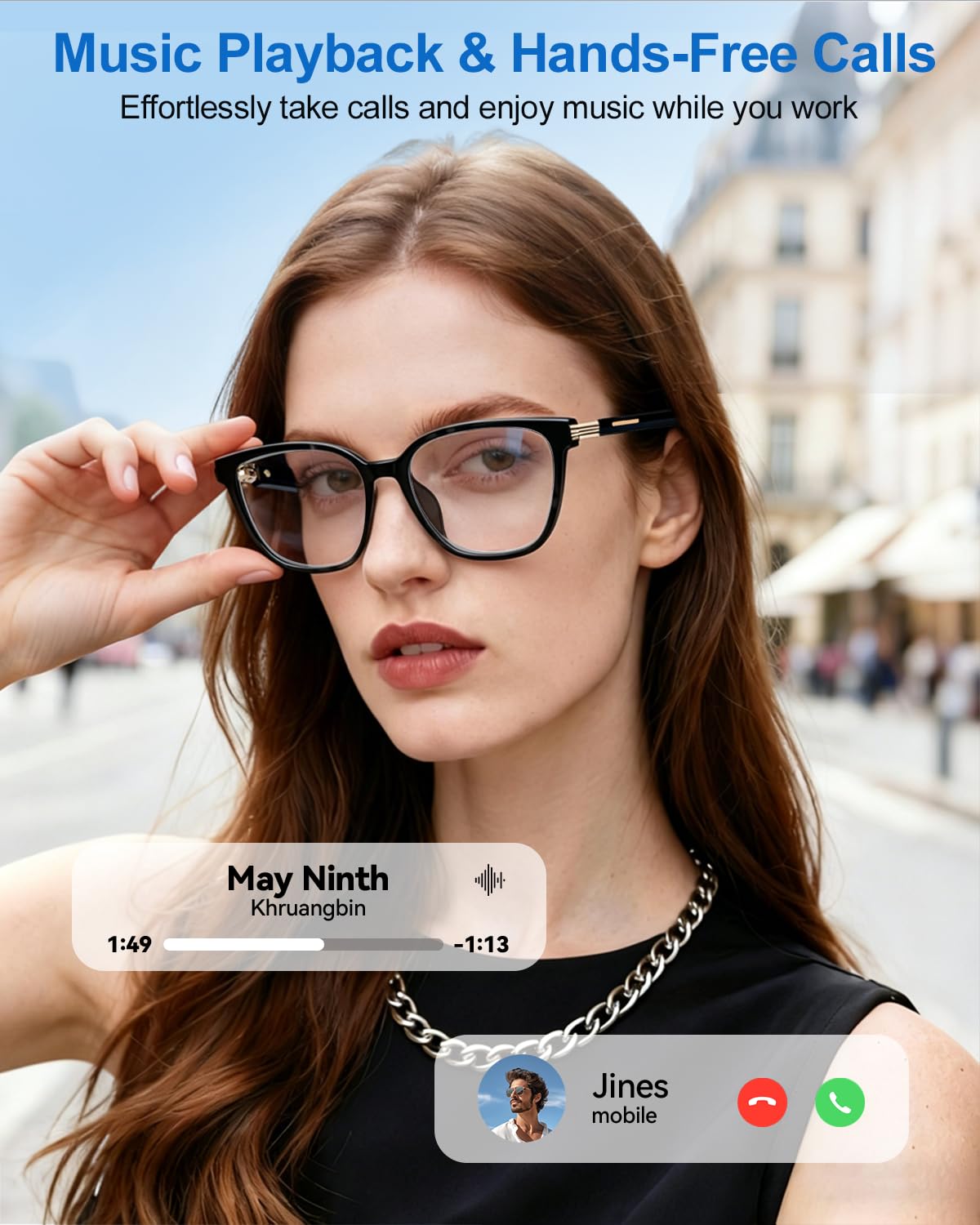 LOANGYUNFONE translation UI on glasses for real-time language support on the go