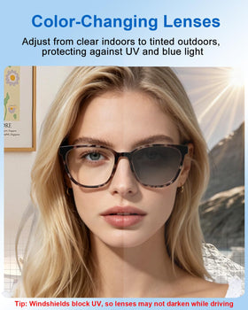 Ultra-lightweight TR90 frame designed for daily wear and activities.