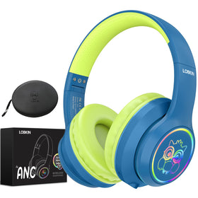 LOBKIN active noise cancelling kids headphones with case offer quiet listening on the go.