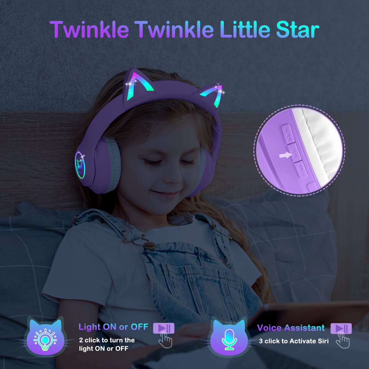 LOBKIN adjustable over-ear fit suits growing children comfortably