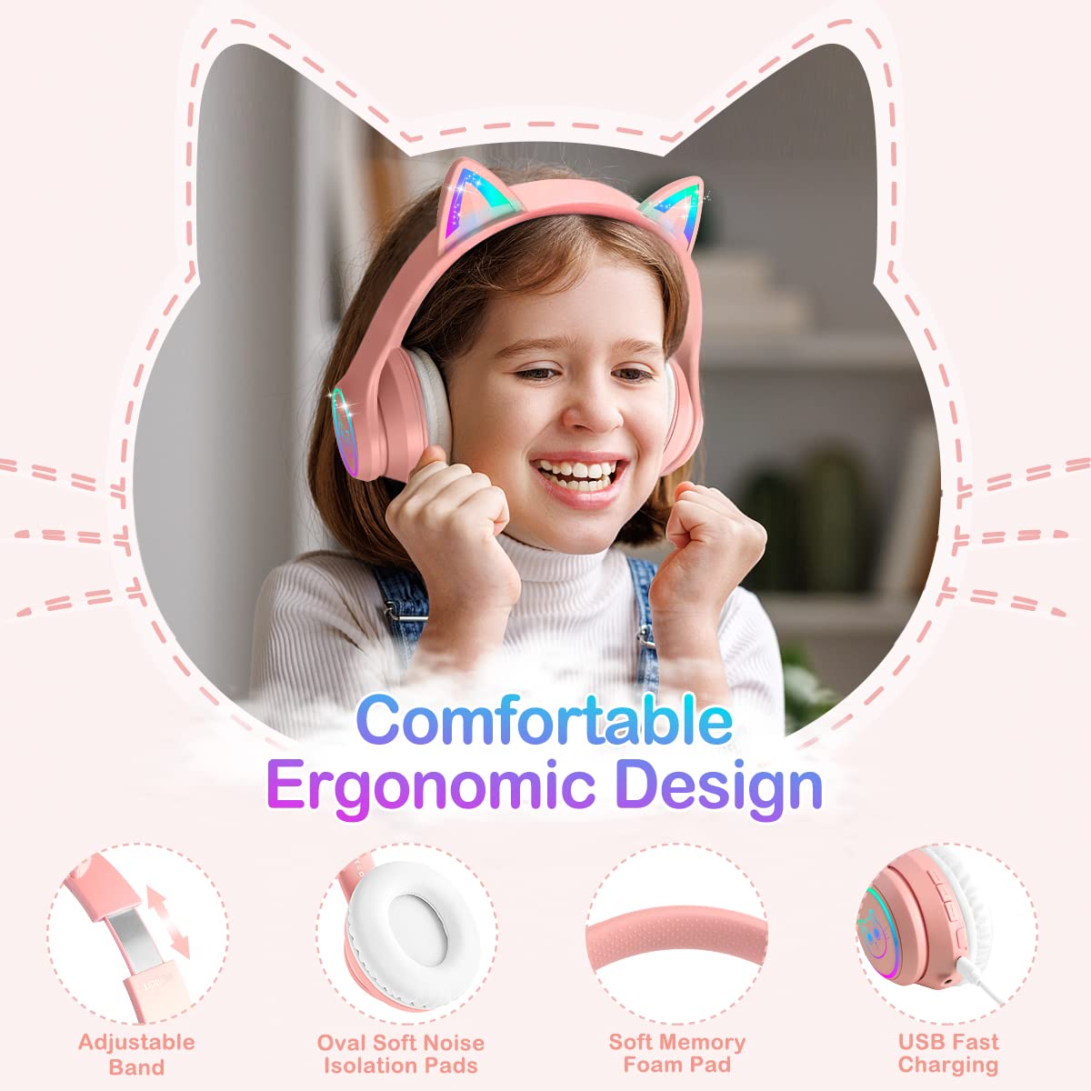 LOBKIN Bluetooth 5.4 headphones offer stable wireless connection for clear audio