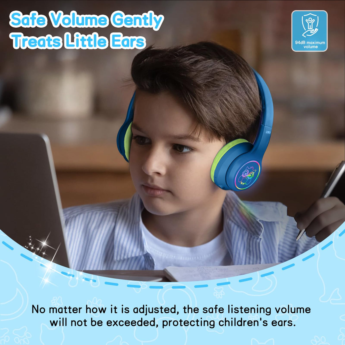 LOBKIN case included protects headphones during travel and storage.