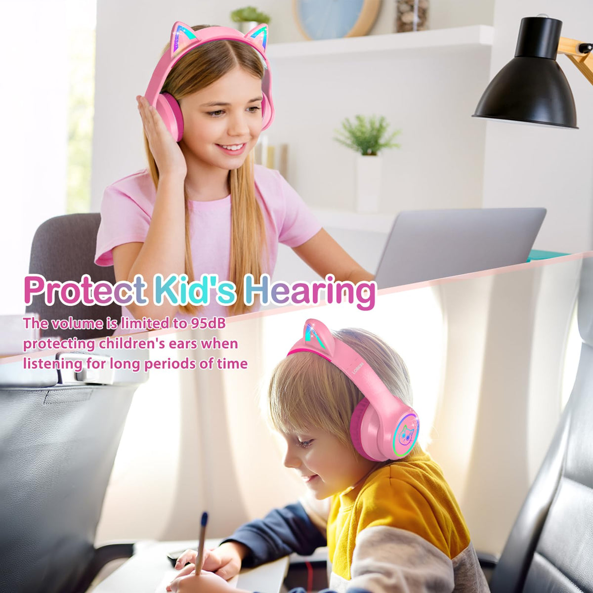 LOBKIN soft ear cushions provide breathable comfort during longer sessions.
