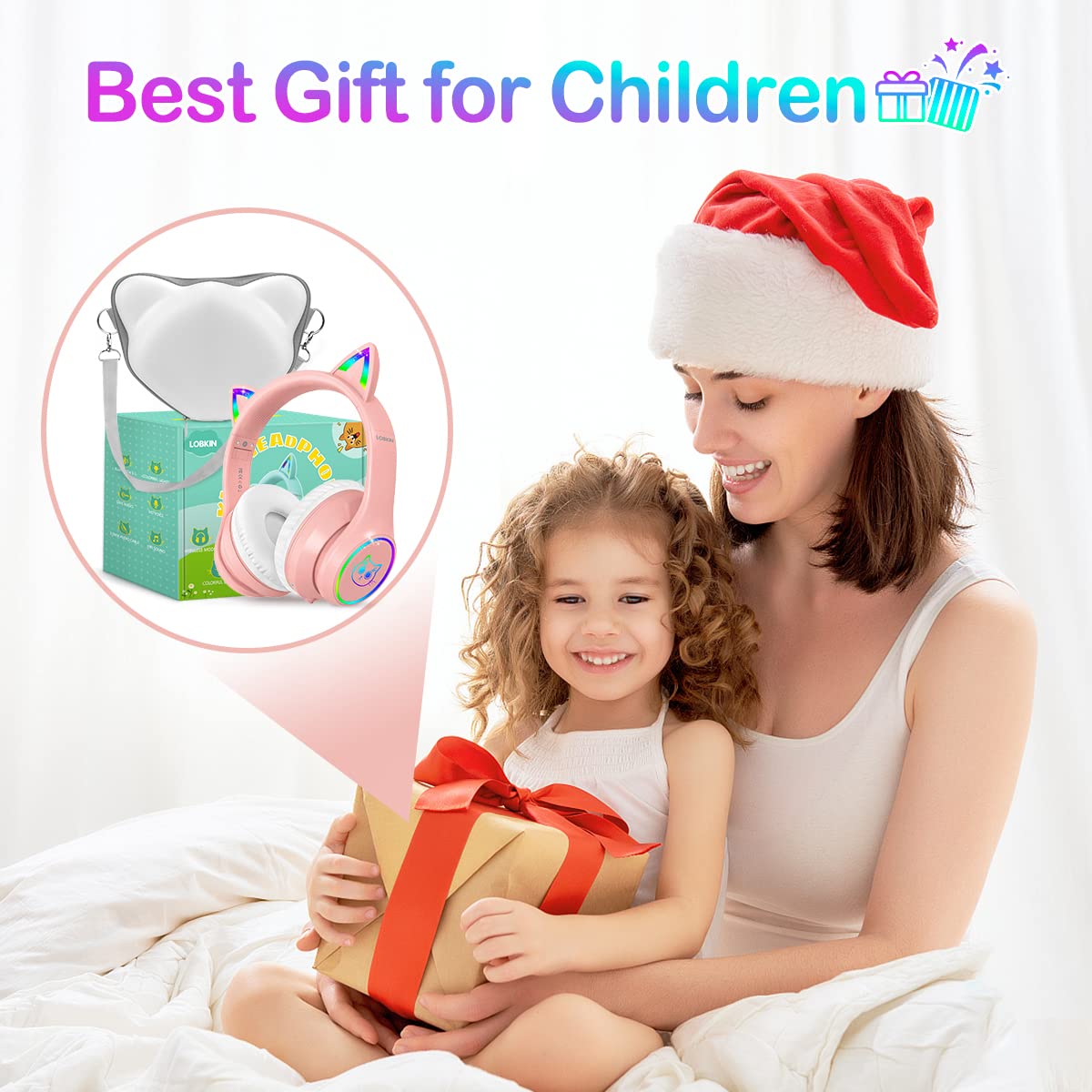 LOBKIN adjustable headband grows with your child for a secure fit