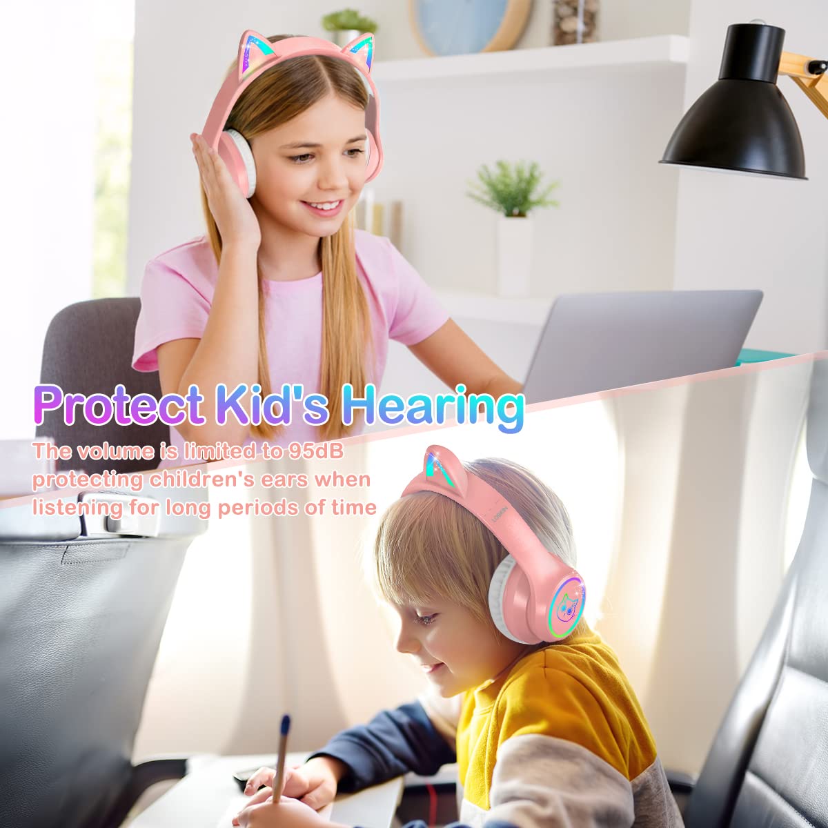 LOBKIN soft breathable ear cushions ensure comfortable wear during long listening