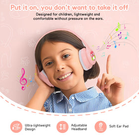 LOBKIN Kids ANC headphones Bluetooth 5.4 for stable wireless connection