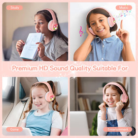LOBKIN Kids ANC headphones dual device connection for family use