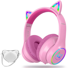 LOBKIN cat ears glow with LED lighting for fun and focus.