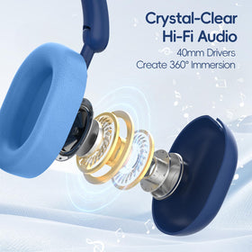 LOBKIN Kids Headphones folded compact for easy packing.