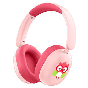 LOBKIN Kids Headphones front view in blue, ideal for travel and school