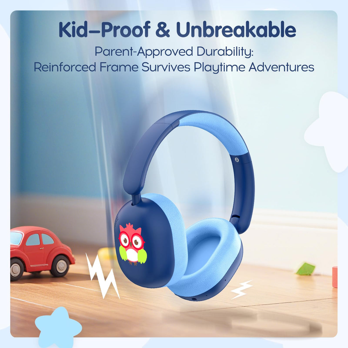 LOBKIN Kids Headphones microphone clarity during online classes.