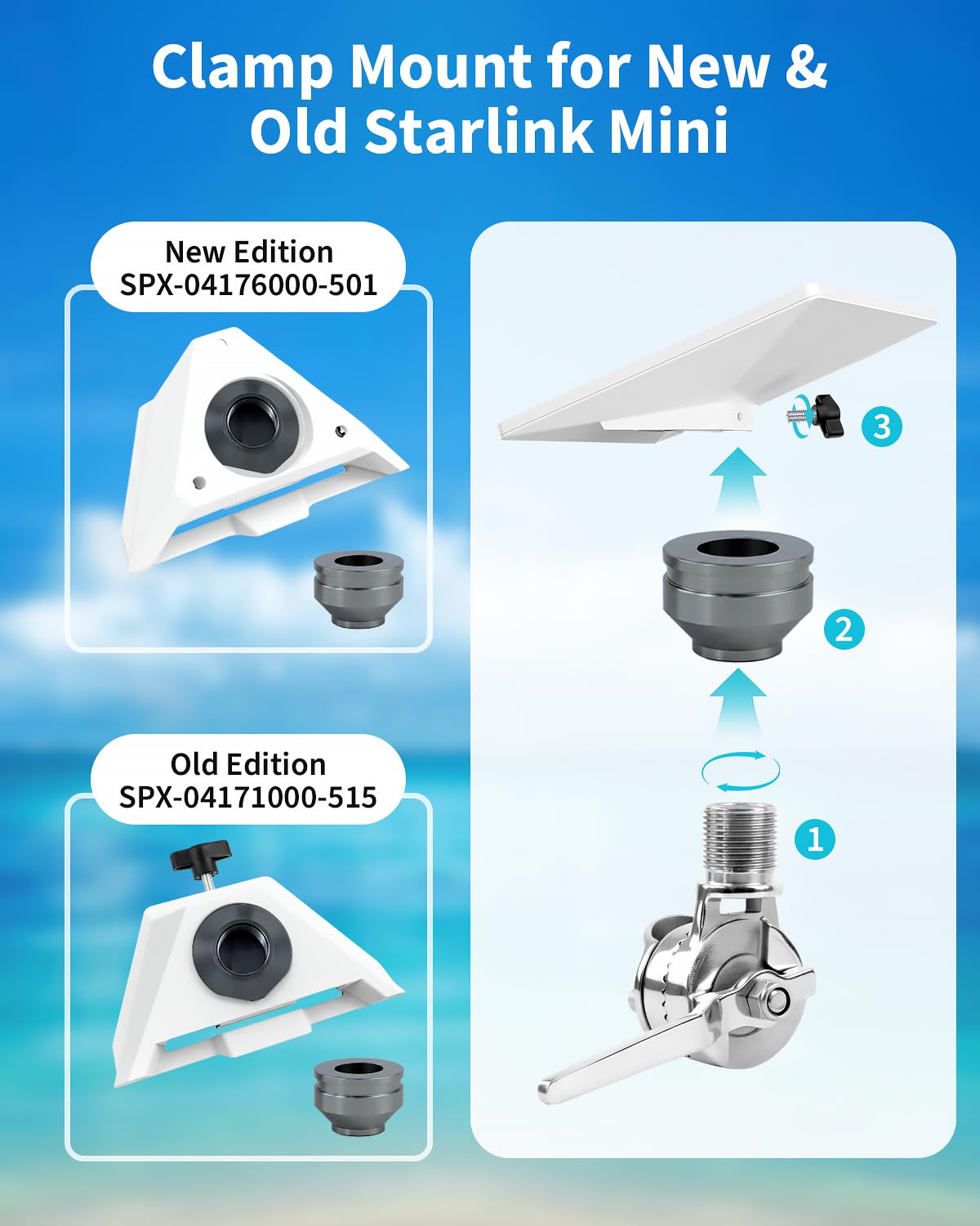 LOBOTOKO close-up of 316 stainless clamp highlighting marine durability
