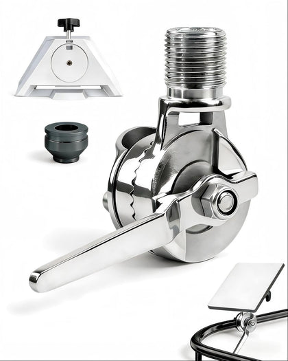 LOBOTOKO mount on rail showing secure attachment and corrosion resistance