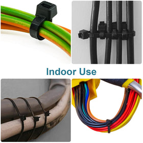 LOCKLOCK zip ties securing outdoor LED lights demonstrating UV-resistant durability