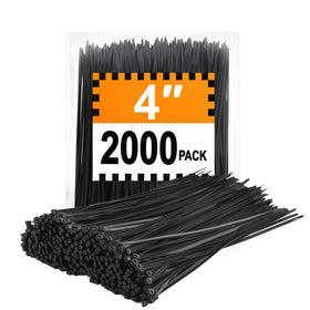 LOCKLOCK zip ties 4-inch black 2000-pack for rapid cable organization outdoors