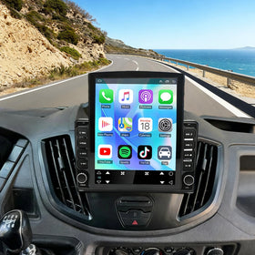 Loddery 9.7-inch car radio front view for Ford Connect with quick navigation controls.