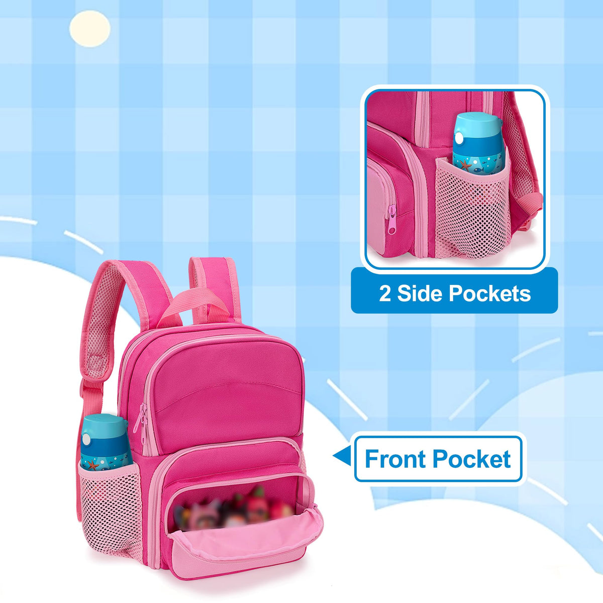 LoDrid Tonie Box Backpack charger pocket for cables and adapters.