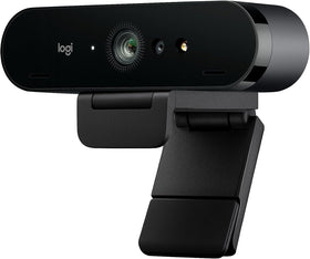 Logitech BRIO 4K Pro webcam with angle view for sharp autofocus in video calls