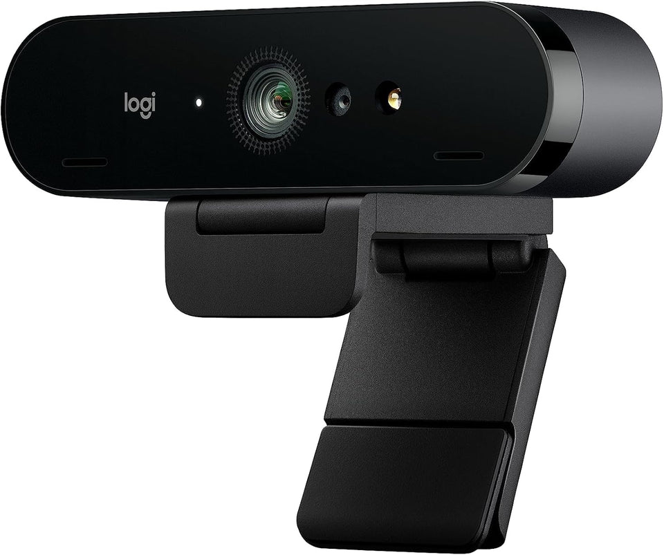 Logitech BRIO 4K Pro webcam with angle view for sharp autofocus in video calls