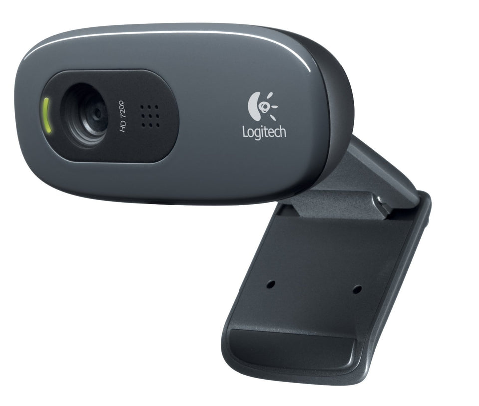 Logitech C270 front view captures crisp 720p video for calls.