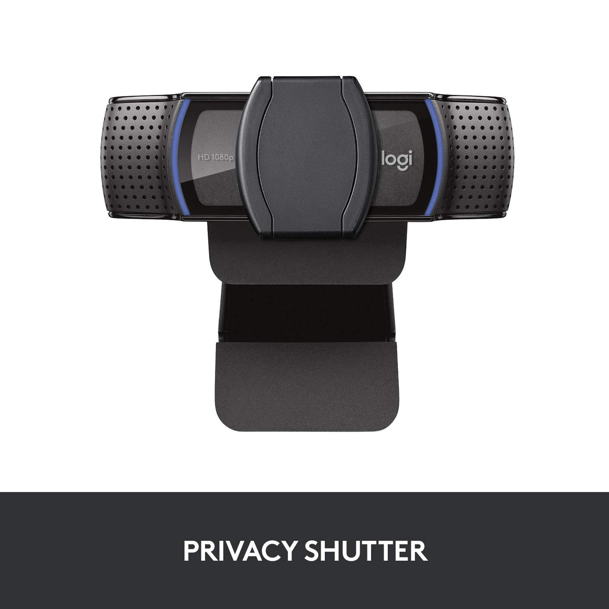 Logitech C920S mounted on laptop demonstrating easy clip fit and angle control