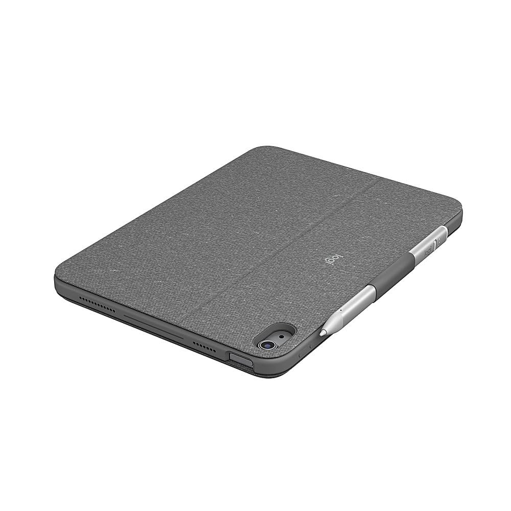 Logitech Combo Touch trackpad used for precise navigation.