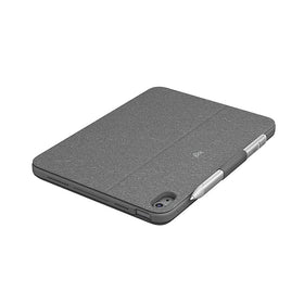 Logitech Combo Touch trackpad used for precise navigation.