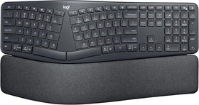 Logitech Ergo K860 front view with split layout for natural typing