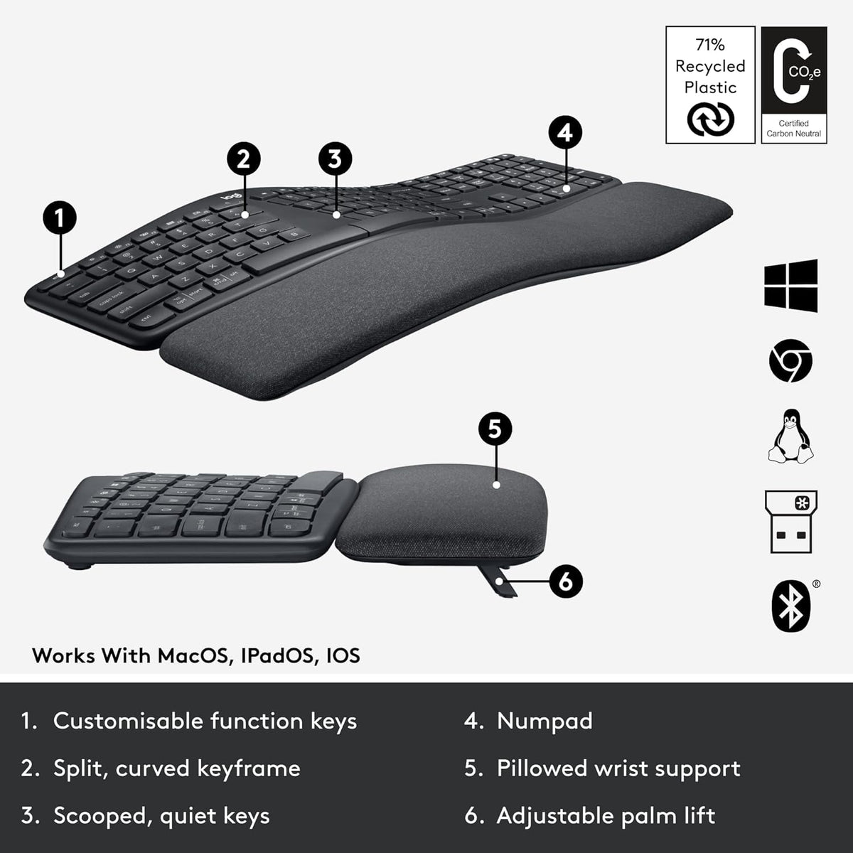 Logitech Ergo K860 compatibility with Windows and Mac