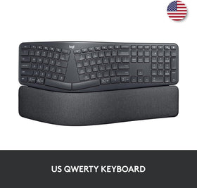 Logitech Ergo K860 wrist rest close-up showing pillowed support