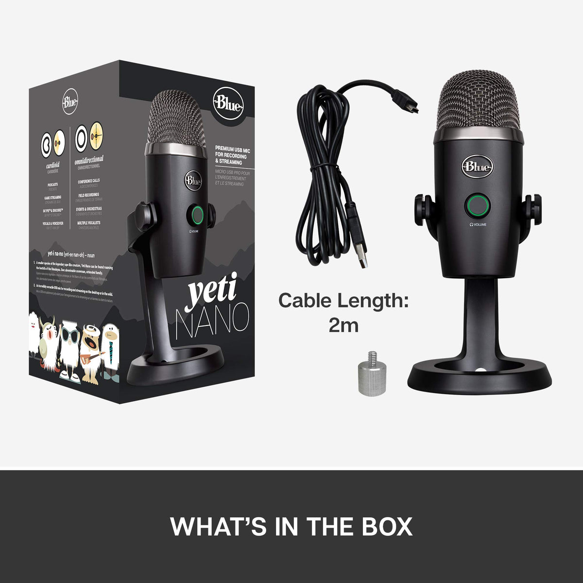 Blue Yeti Nano ideal for podcasting setup with minimal footprint