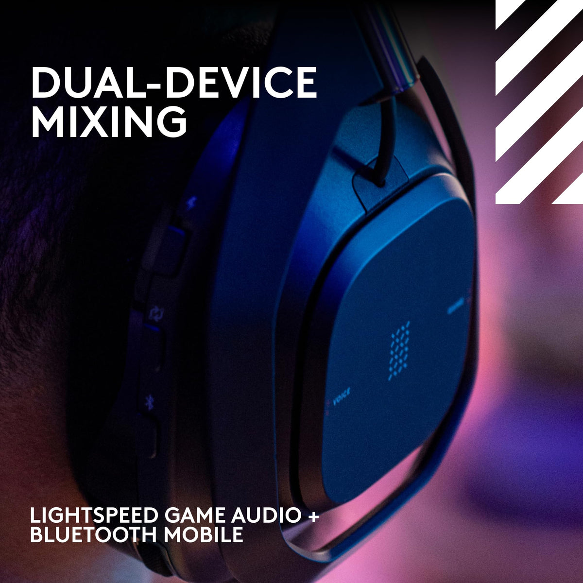Logitech G Astro A50 X on-ear controls for quick audio tweaks