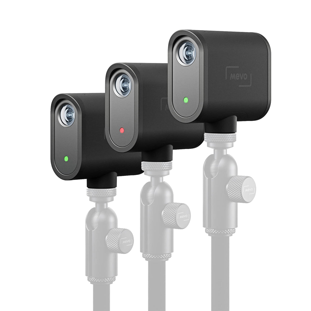 Logitech G Mevo Start 3-Pack multi-camera setup showing synced angles for dynamic live streams.