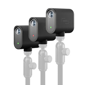 Logitech G Mevo Start 3-Pack multi-camera setup showing synced angles for dynamic live streams.