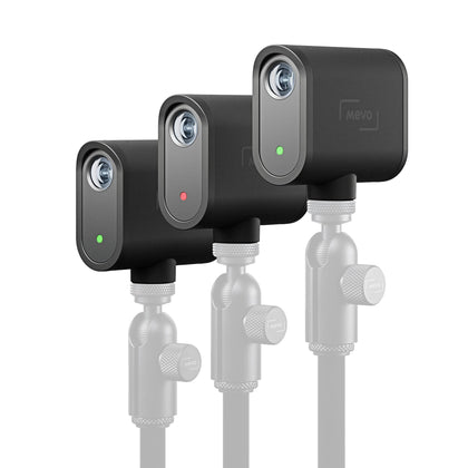 Logitech G Mevo Start 3-Pack multi-camera setup showing synced angles for dynamic live streams.