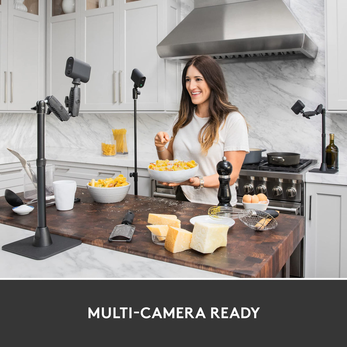 Logitech G Mevo Start 3-Pack synced angles capture from multiple perspectives for richer storytelling.